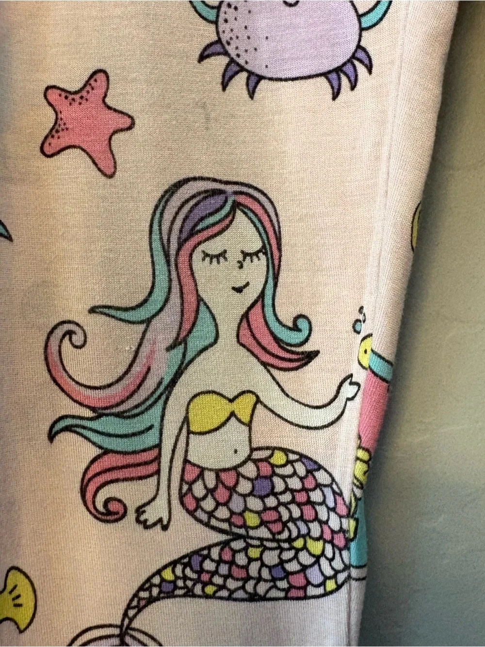 Little Sleepies OG retired pink mermaid two piece bamboo pajama set size 4t